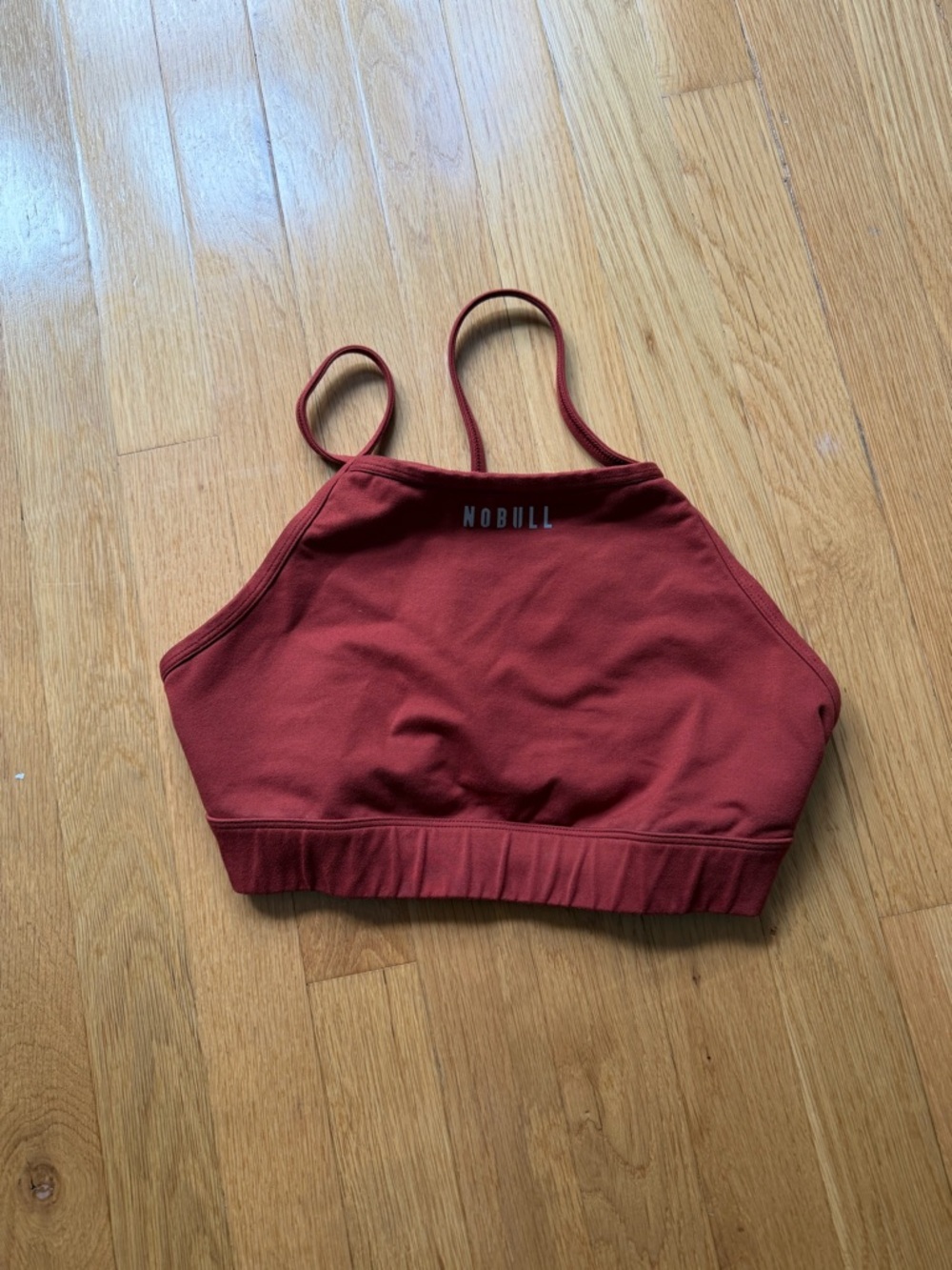 NOBULL M High Neck Sports Bra in Burnt Orange